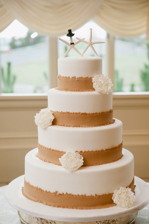 Rustic Beach Wedding Cake Topper