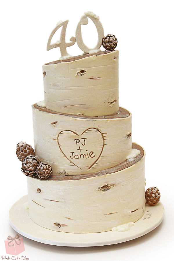 Rustic Happy Birthday Cake