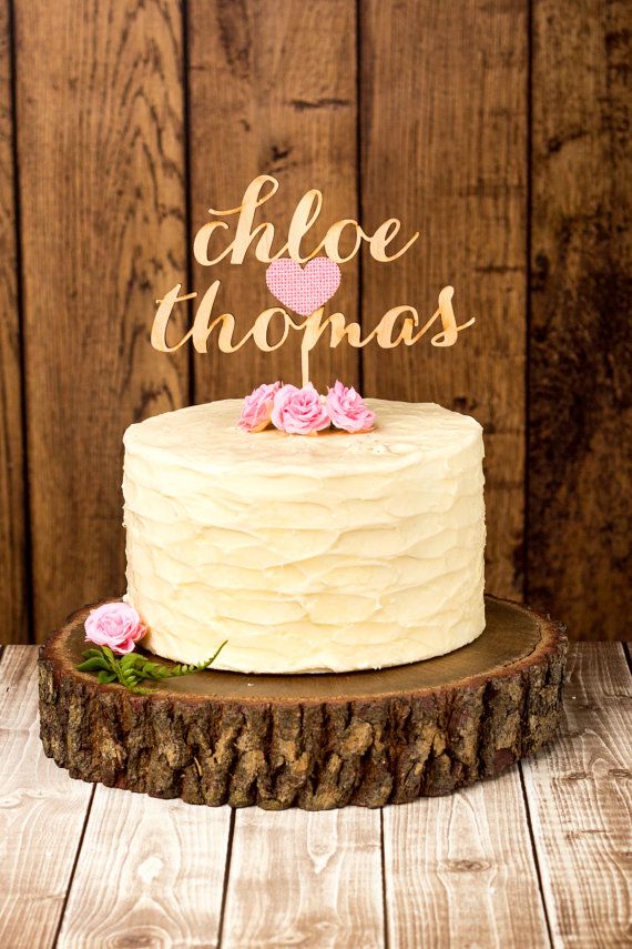 Rustic Wedding Cake Topper