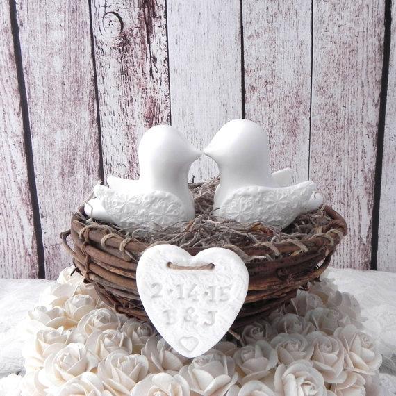 Rustic Wedding Cake Toppers Bride and Groom