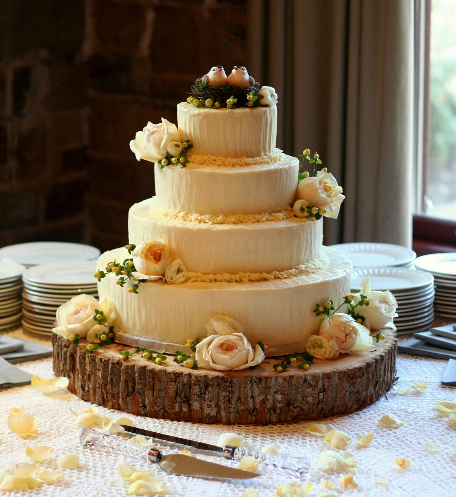 12 Simple Rustic Wedding Cakes For Groom Photo Birch Tree Cake