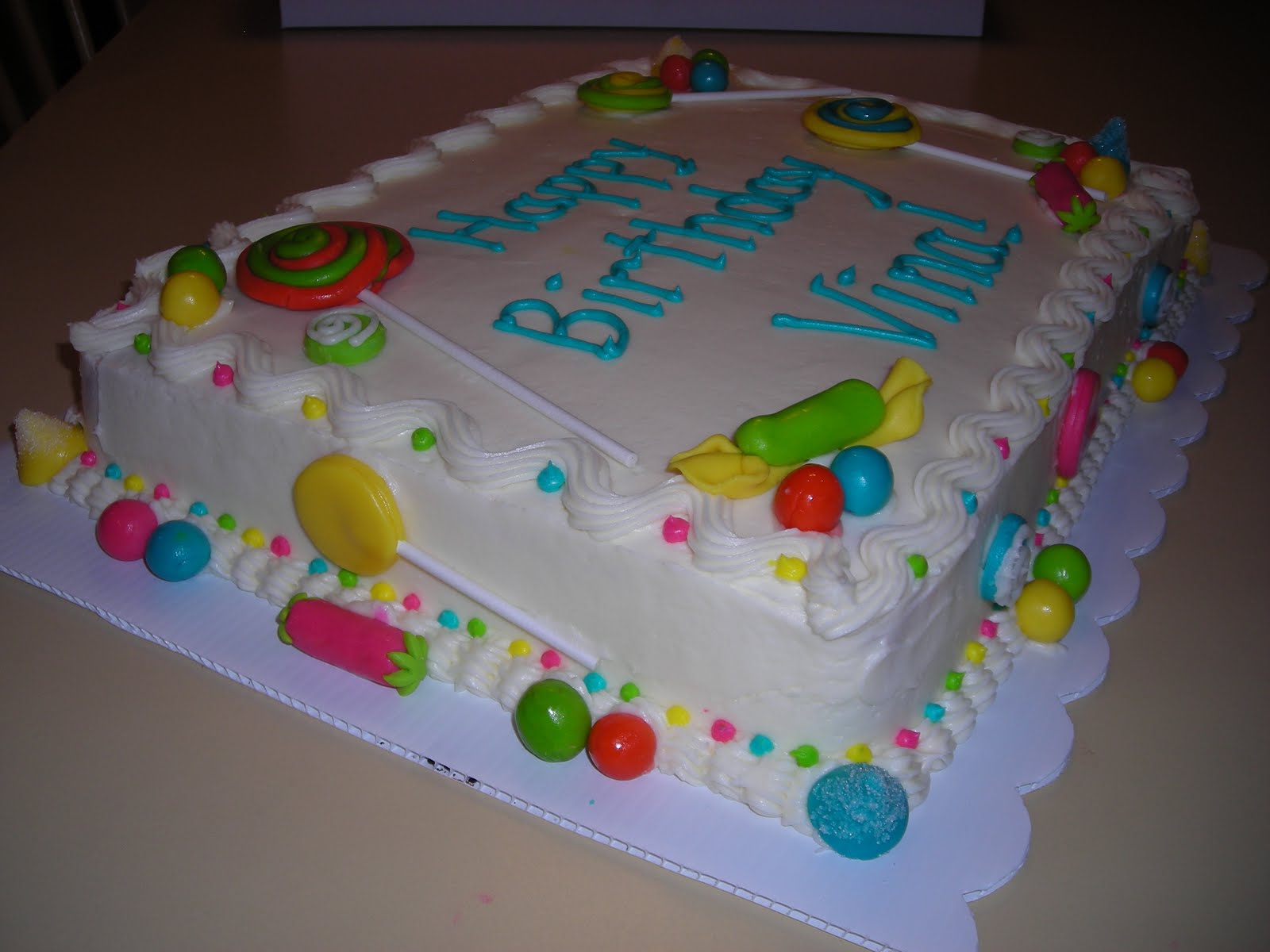 Sheet Cake Decorated with Candy