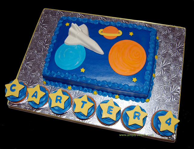 Space Themed Birthday Cake