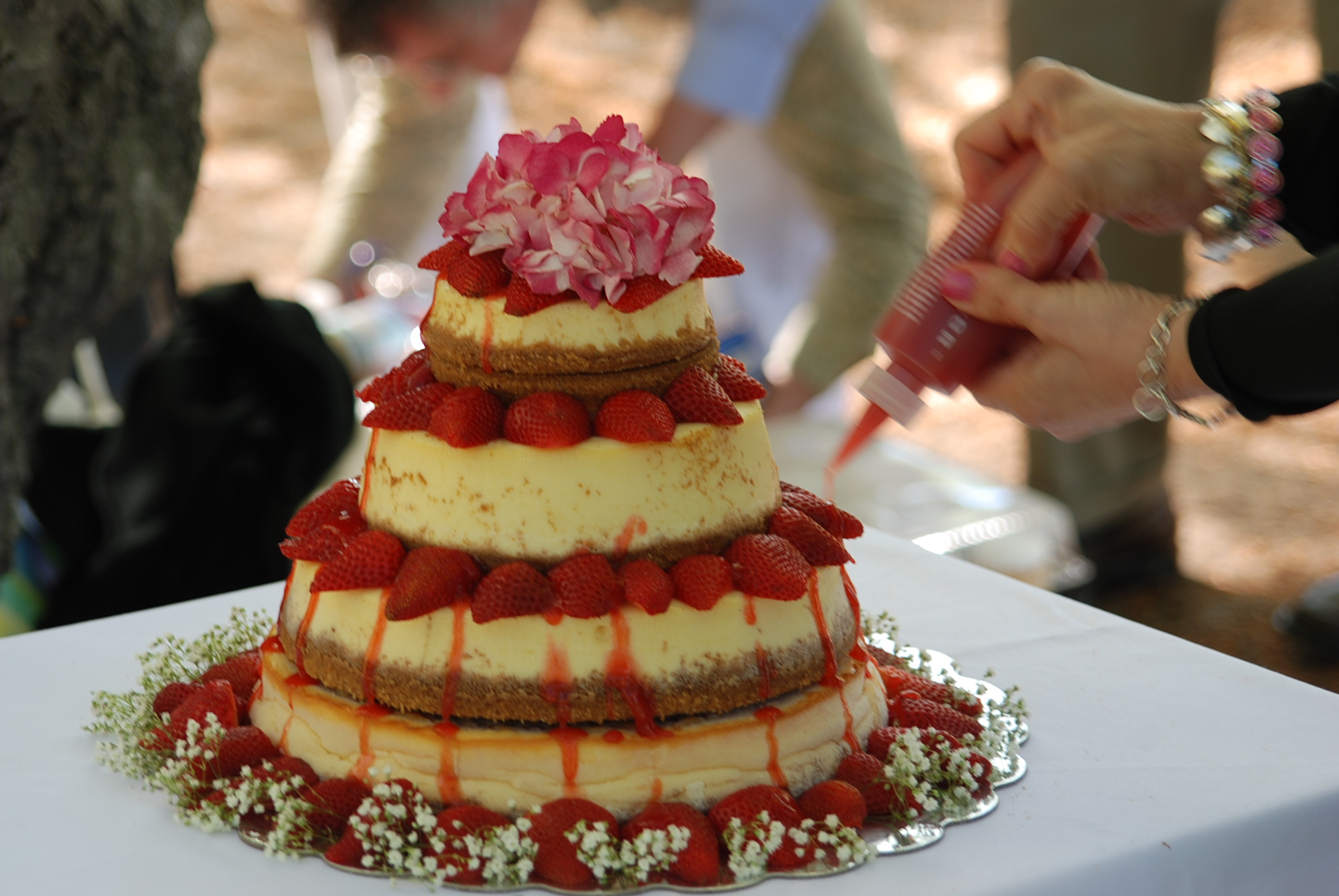 Strawberry Cheesecake Wedding Cake