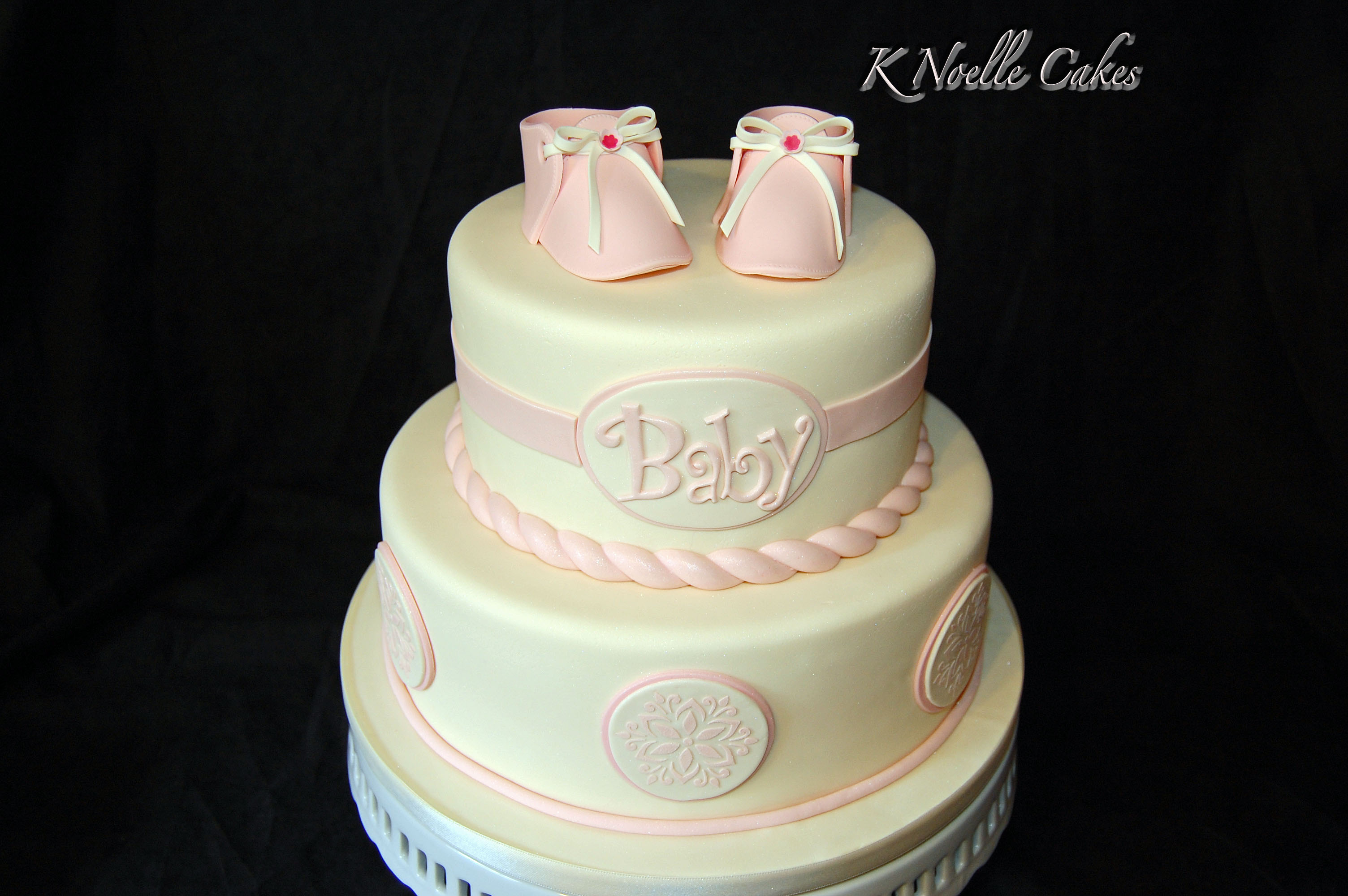 Vintage Baby Shower Cake