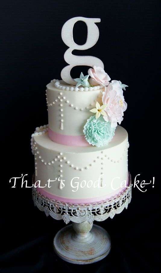 Vintage Baby Shower Cake