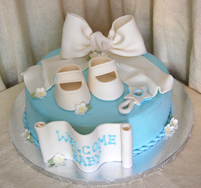 Vintage Baby Shower Cake