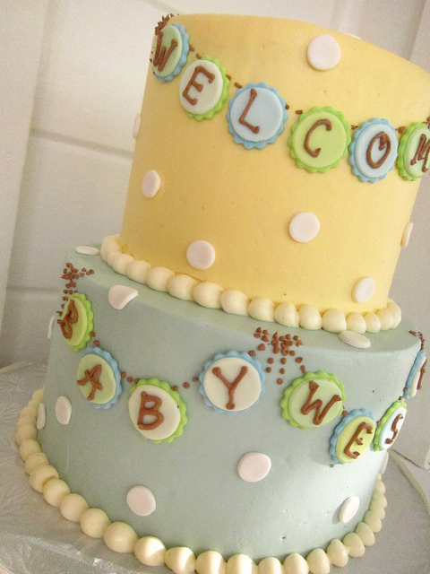 Vintage Baby Shower Cake