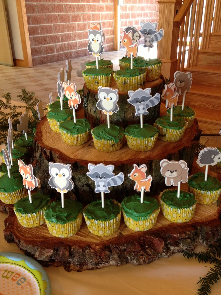 Woodland Baby Shower Cupcakes