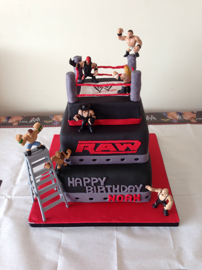 Wrestling Birthday Cake