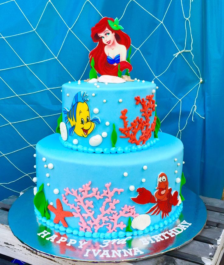 2 Tier Mermaid Cake