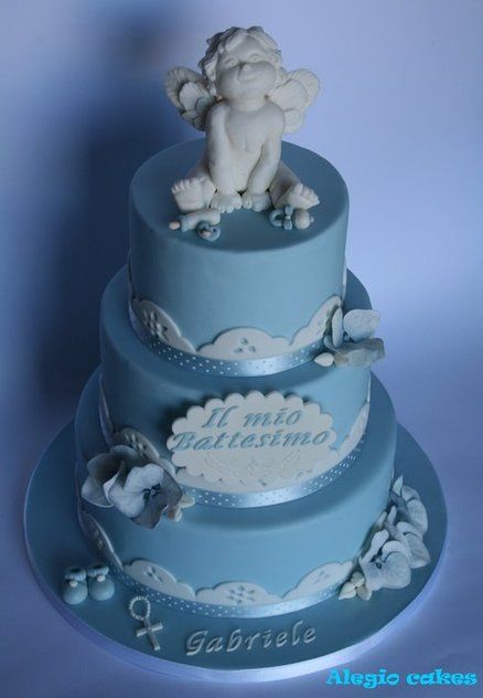 Angel Baby Shower Cake