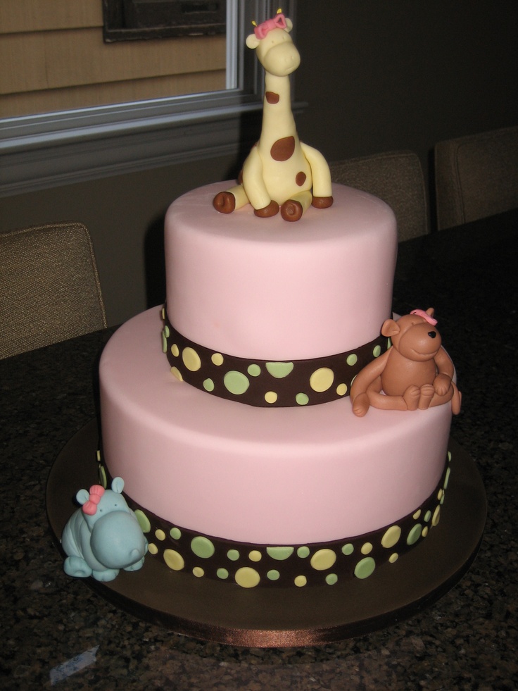 Animal Baby Shower Cake