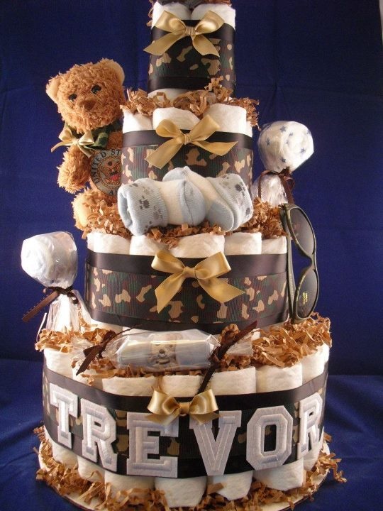 Army Baby Diaper Cake