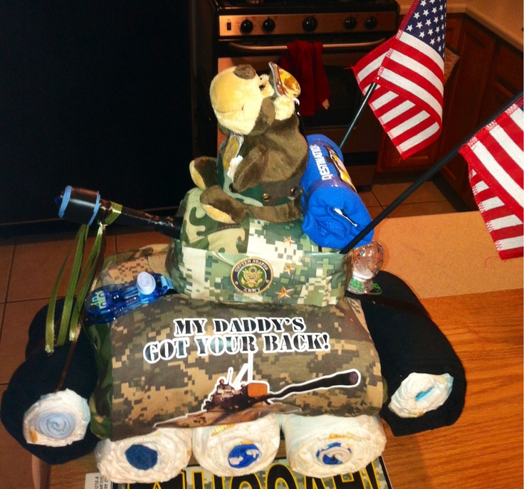 Army Tank Diaper Cake