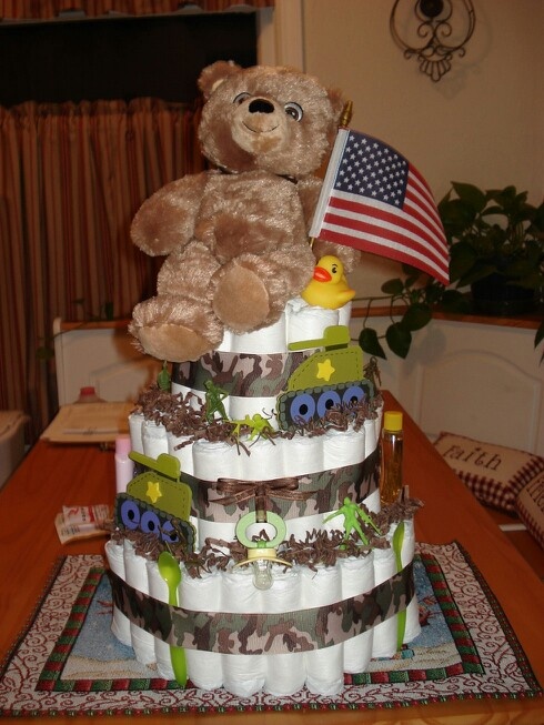 Army Themed Diaper Cake