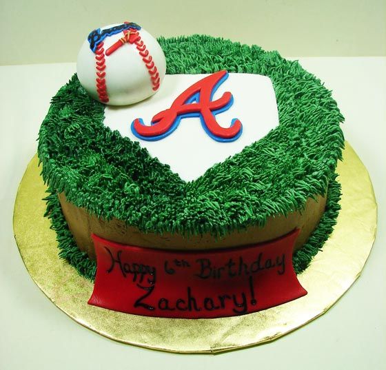 Atlanta Braves Baseball Birthday Cake