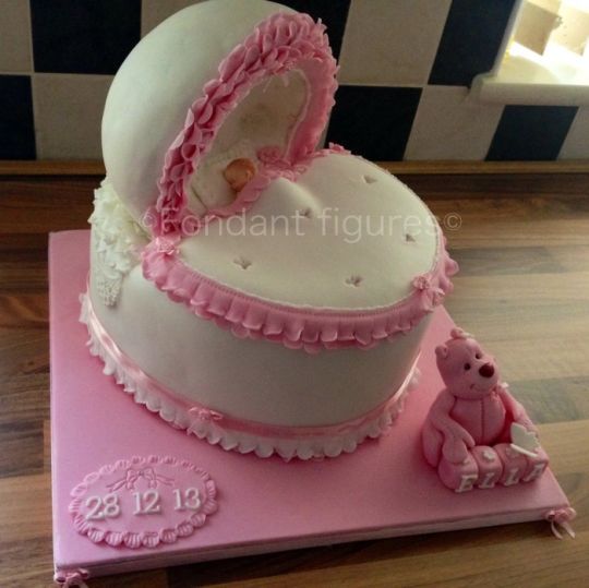 Baby Shower Crib Cake