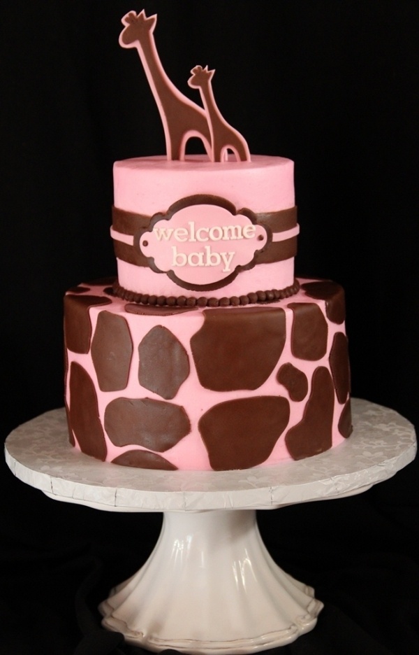 11 Photos of Giraffe Girl Baby Shower Cakes