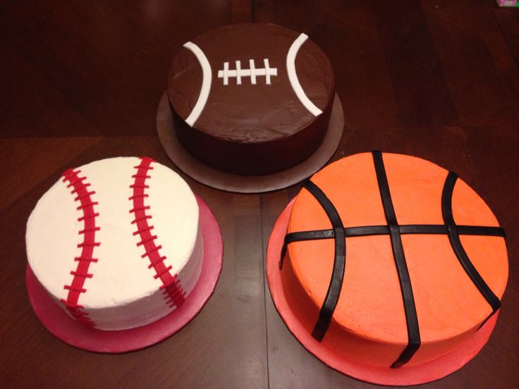 Baseball Basketball Football Cakes