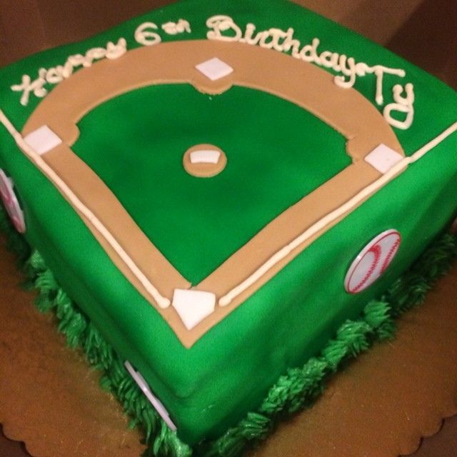 Baseball Field Birthday Cake