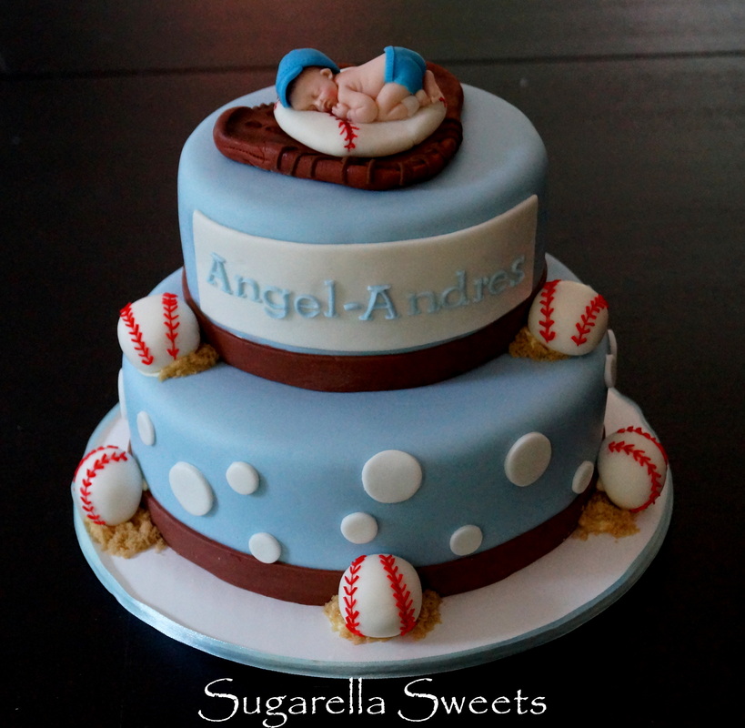 Baseball Themed Baby Shower Cake