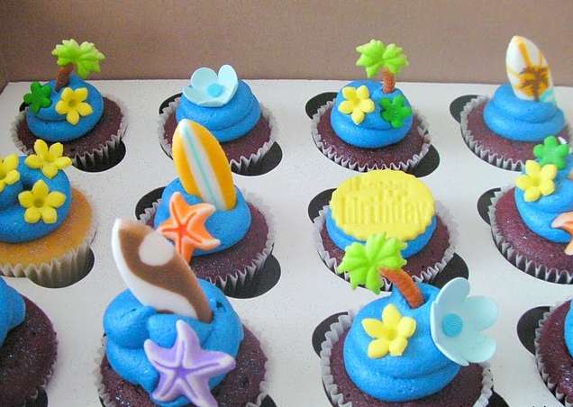 Beach Theme Cupcakes