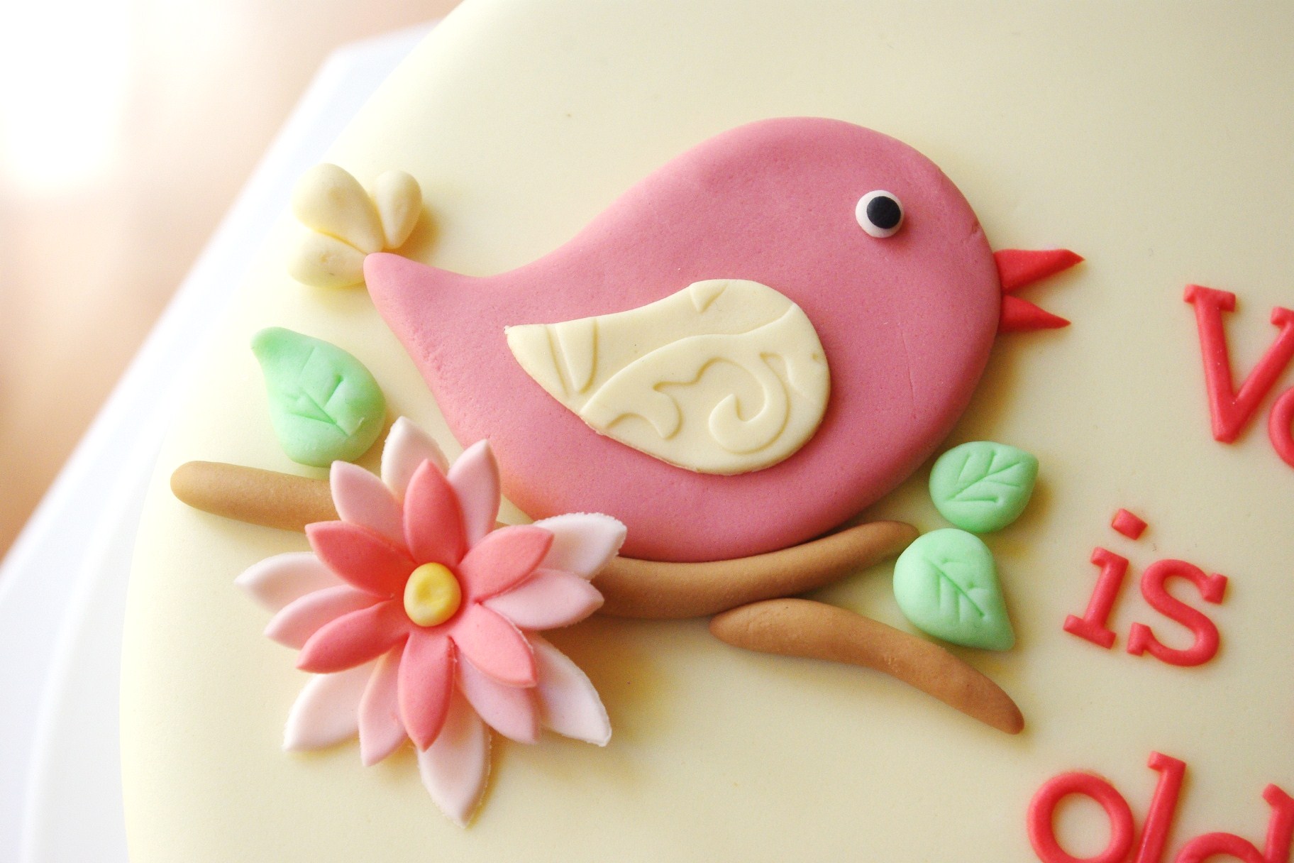 Bird Birthday Cake Fondant