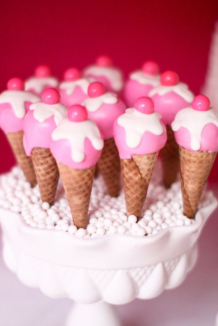 Birthday Ice Cream Cone Cake Pops