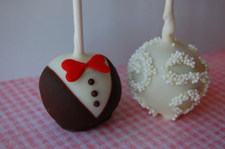 Bride and Groom Cake Pops