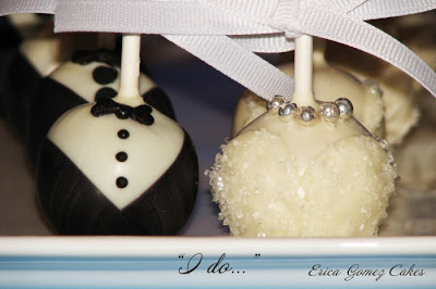 Bride and Groom Cake Pops