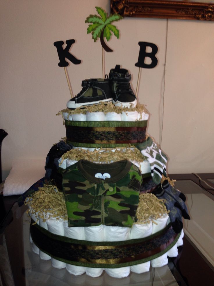 Camo Diaper Cake