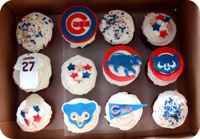 5 Photos of Chicago Cubs Birthday Cupcakes