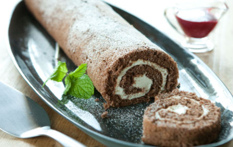 Chocolate Yule Log Cake