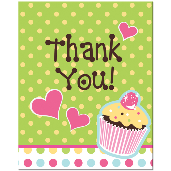 Cupcake Thank You Cards