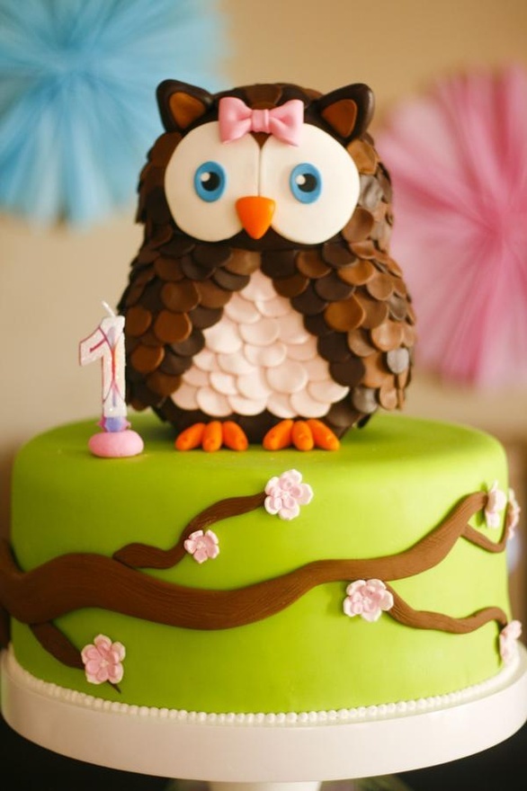 Cute Owl Cake