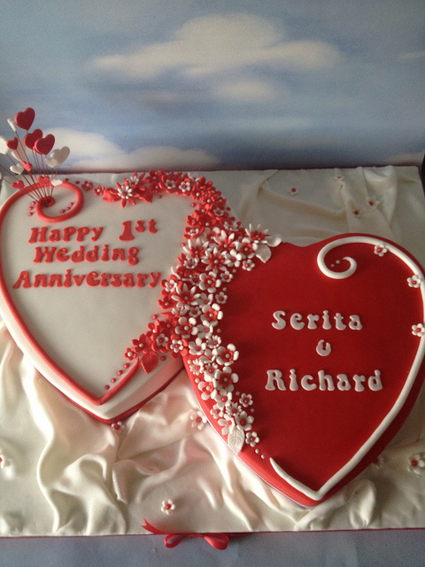 Double Hearts Wedding Anniversary Cakes