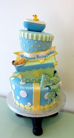 Ducky Baby Shower Cake