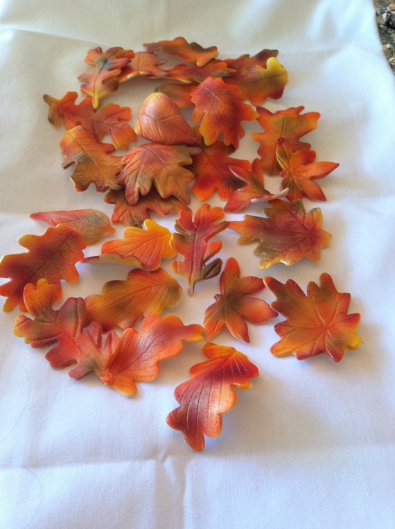 Fall Leaves Cake Decorations Edible