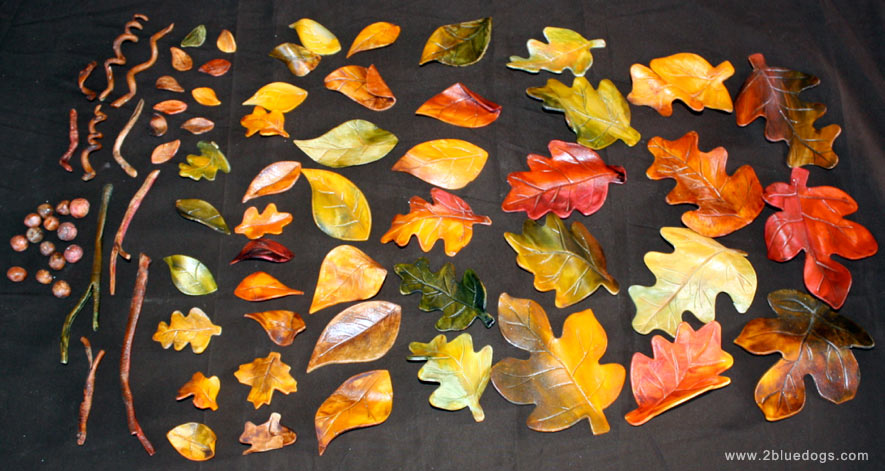 Fall Leaves Wedding Cake Edible Decorations