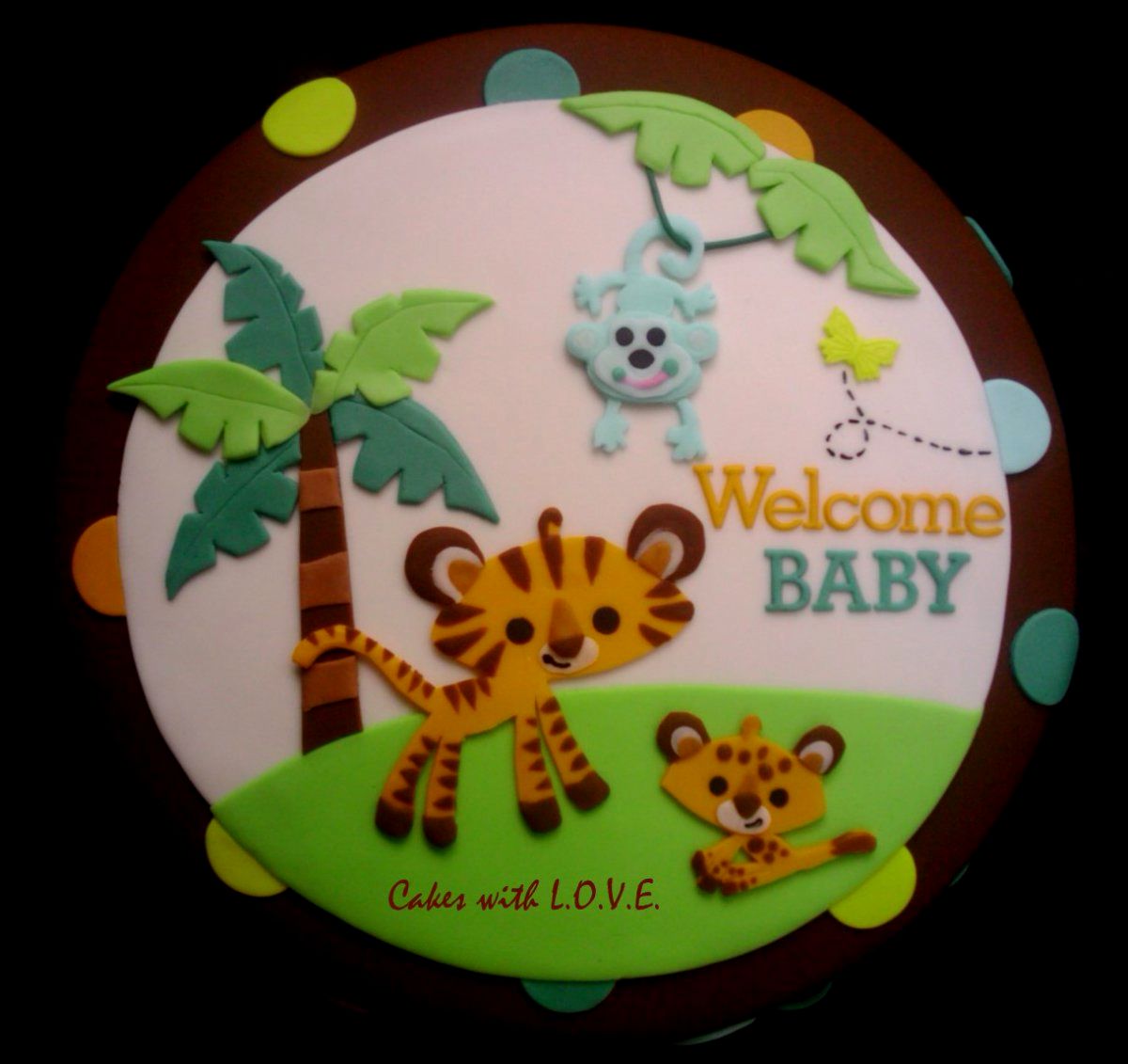 Fisher-Price Jungle Theme Baby Shower Cake