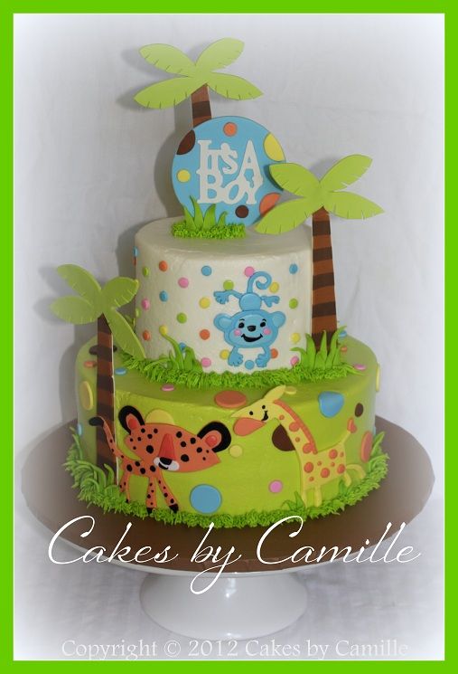 Fisher-Price Jungle Theme Baby Shower Cake