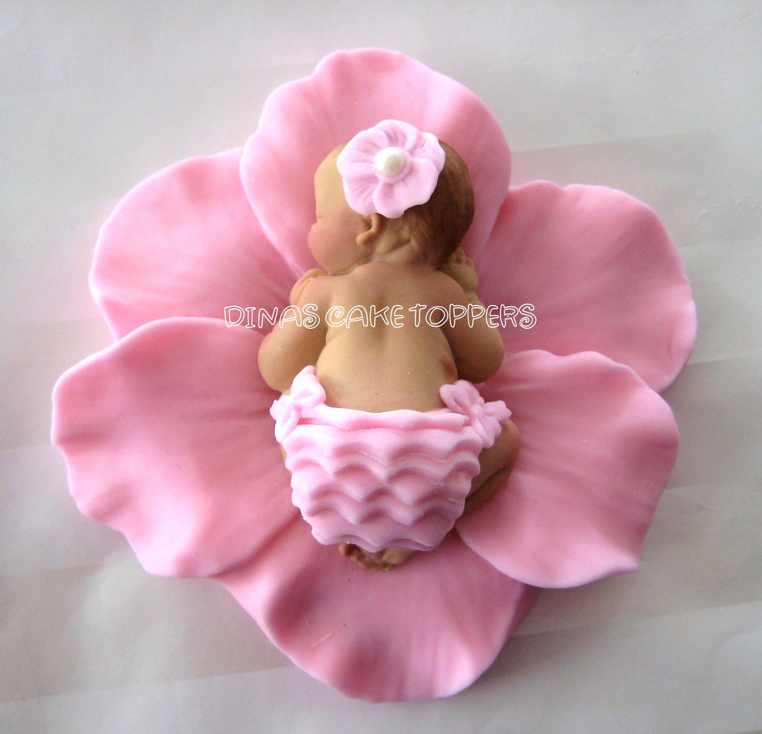 Fondant Flower Cake Topper Baby