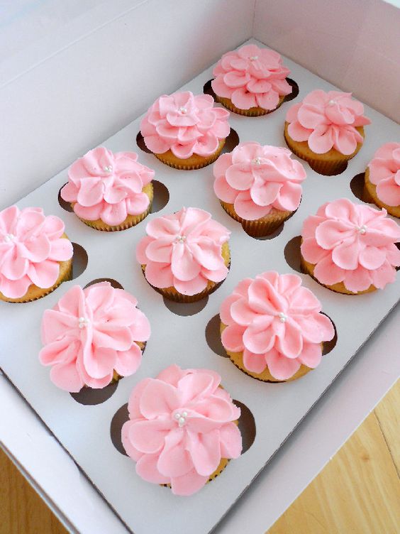 Girl Baby Shower Cupcake Cake Ideas