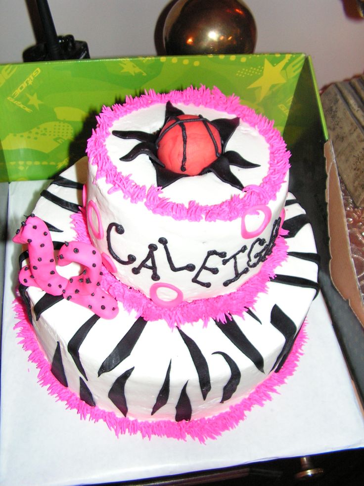 Girl Basketball Birthday Cake