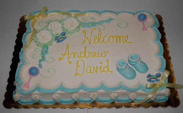 Half Sheet Baby Shower Cakes