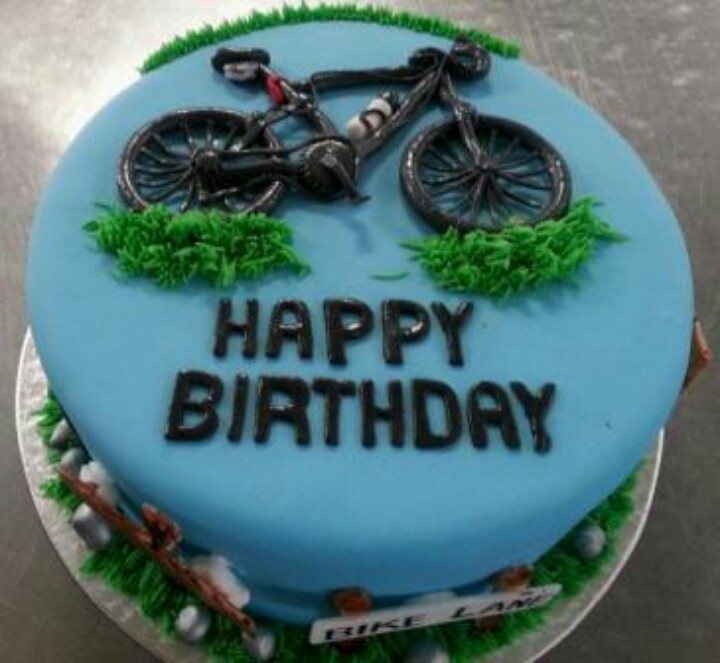 Happy Birthday Bicycle Cake