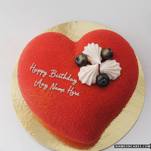 Happy Birthday Heart Cake