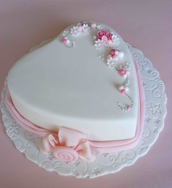 Heart Shaped Valentine's Cake