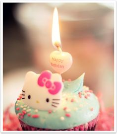 Hello Kitty Birthday Cupcakes